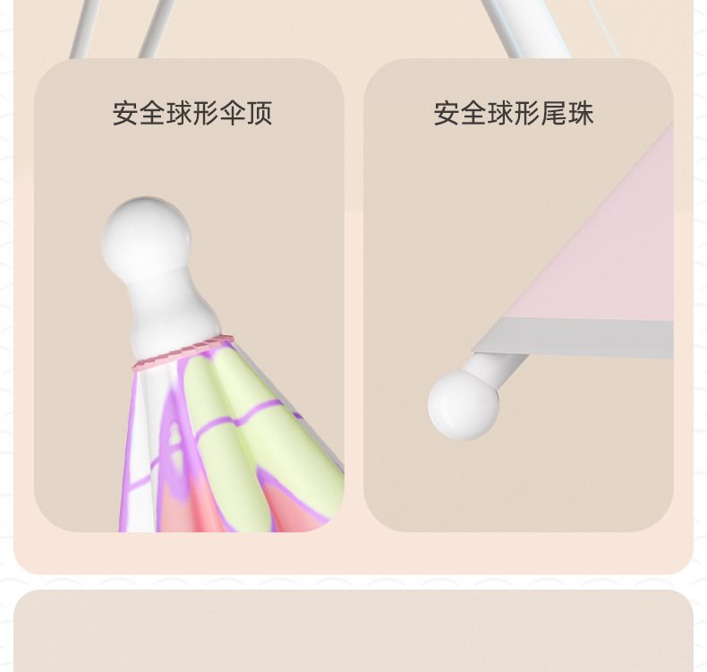 ZUODU左都儿童晴雨伞 女孩小学生晴雨两用长柄反光上学防晒遮阳伞详情14