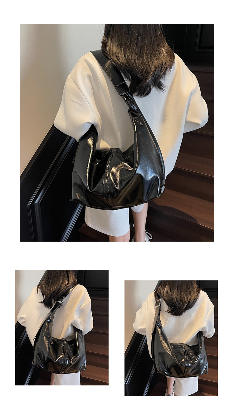 大容量腋下包女2025新款春夏季休闲百搭单肩斜挎包流行通勤饺子包详情27