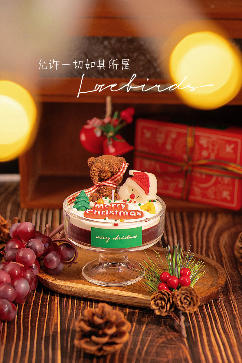 圣诞节香薰蜡烛批发手工氛围感伴手礼candle可爱蠟燭跨境圣诞礼物详情10