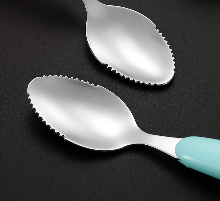 便携儿童餐具水果勺双头两用卡通宝宝硅胶刮泥勺婴儿辅食挖泥勺详情9