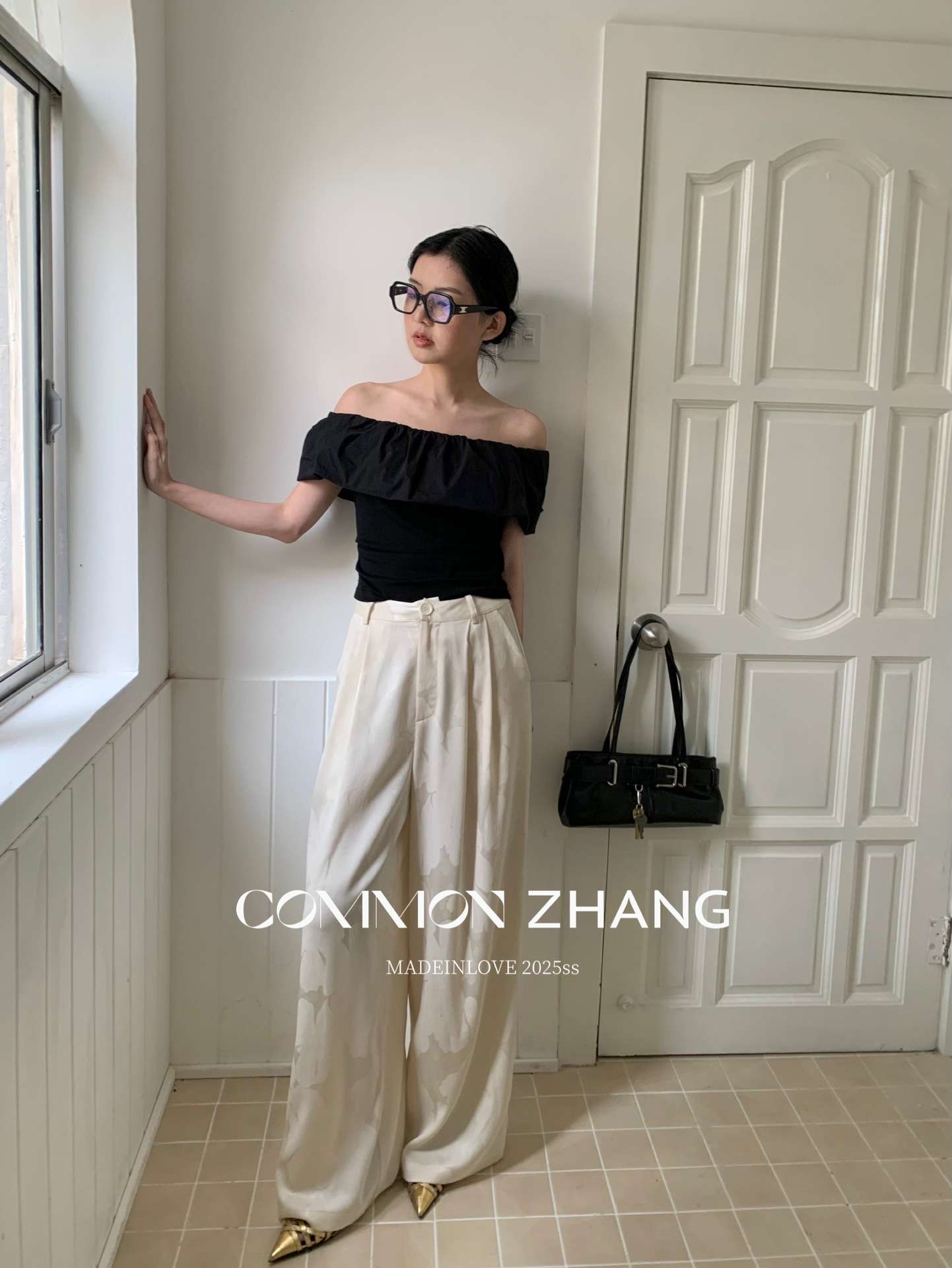 CZ ZHANG夏季韩版通勤时髦质感低腰阔腿垂感拖地百搭休闲裤B21335详情11