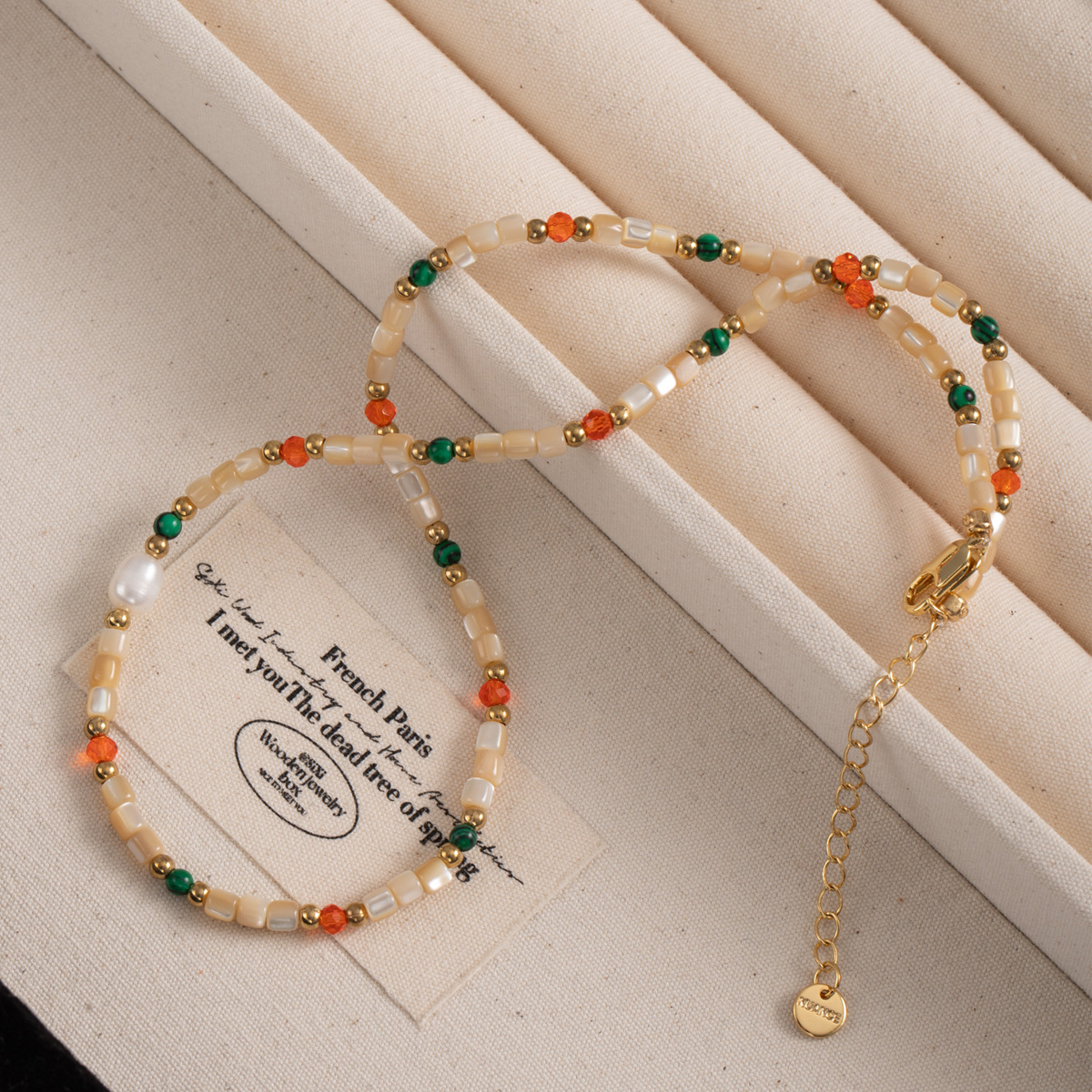 High-end colored beaded necklace for women, light luxury and niche spring and summer dopamine freshwater pearl collarbone chain necklace wholesale pic 60