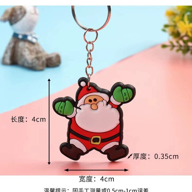 圣诞节新款钥匙扣饰品圣诞树麋鹿配件可爱PVC材质P5421礼品馈赠详情6