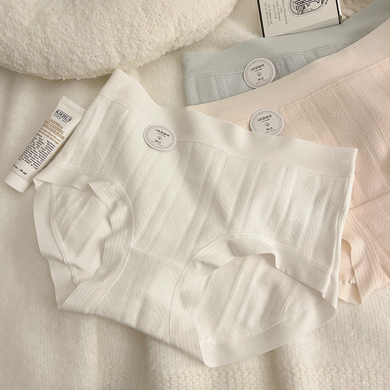 A类纯棉内裤女全棉少女生 透气无痕抑菌裆女士内裤中腰三角裤批发详情13