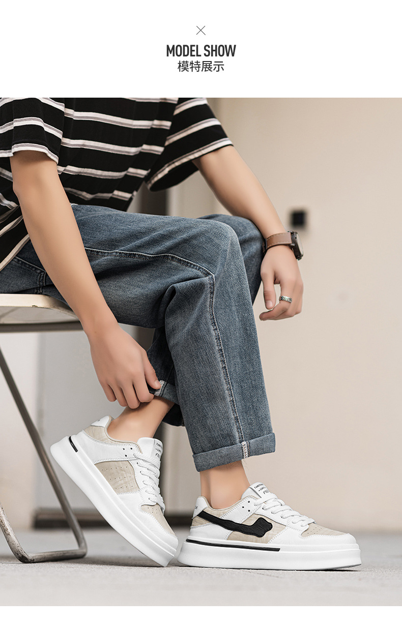 厚底运动单鞋轻便透气时尚春夏季新款高品质港风板鞋男软底休闲鞋详情10