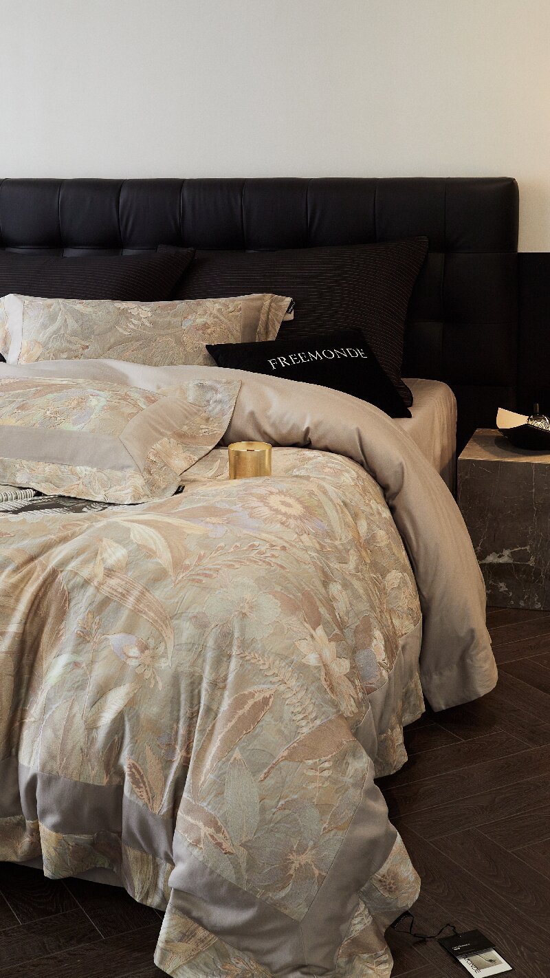 FREEMONDE Tencel cotton brushed four-piece set American printed thick warm quilt cover for autumn and winter, skin-friendly bedding pic 8