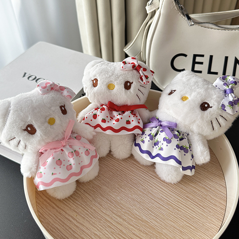 卡通毛绒玩具kt小白猫公仔可爱玩偶女生礼物娃娃小挂件批货详情2