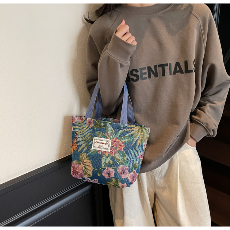 大容量国潮风帆布包包女2025新款通勤托特包女ins大学生上课单肩包详情27