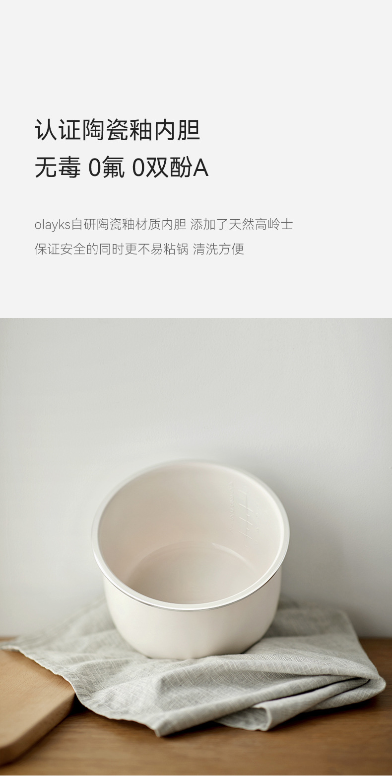 olayks立时畅销日韩设计电压力锅家用小型迷你智能2L高压锅饭锅煲详情10