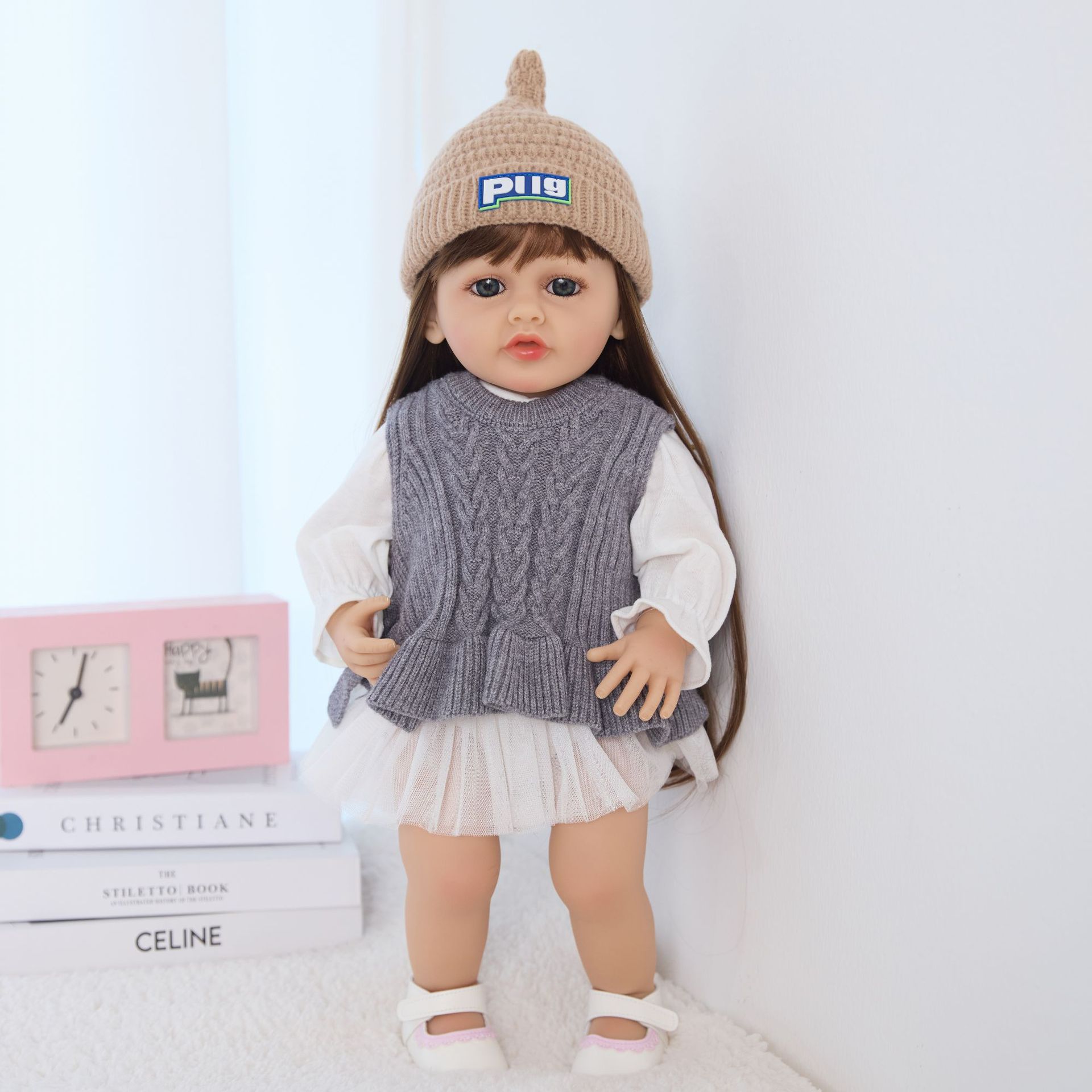 55cm cross-border new type movable mouth reborn doll Russian dialogue simulation vinyl baby doll toy gift pic 7