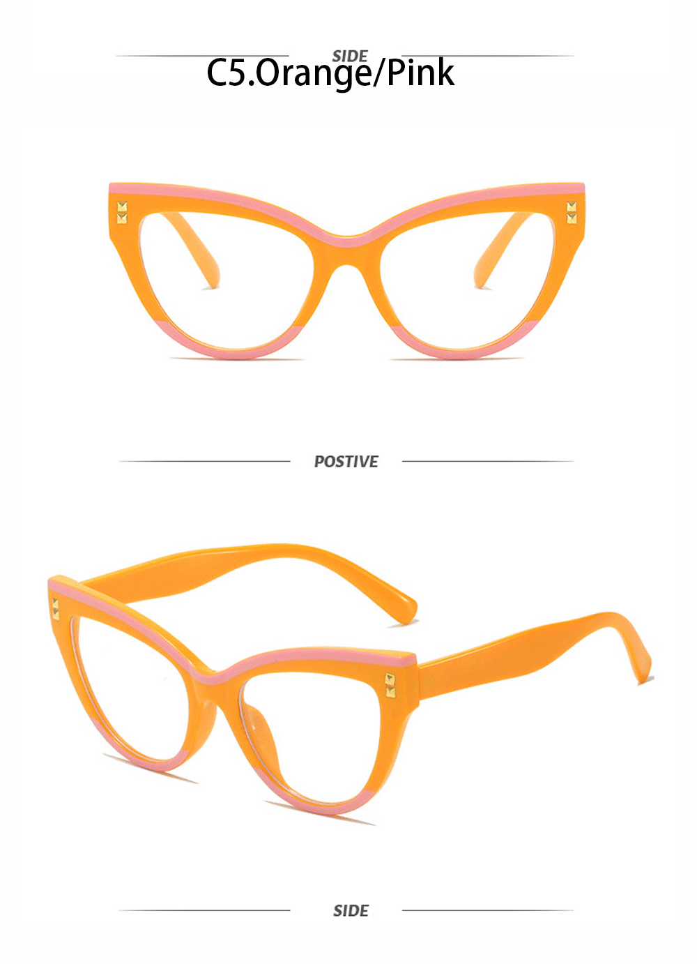New fashionable anti-blue light cat-eye flat glasses, computer glasses, anti-glare and anti-ultraviolet frame glasses, cross-border pic 14