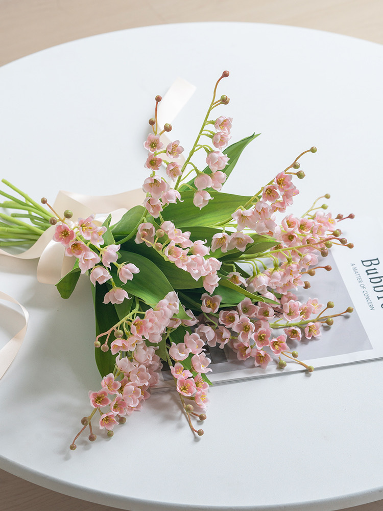 小清新ins风仿真花铃兰花插花手捧花材婚庆风铃假花家居餐桌绢花详情7