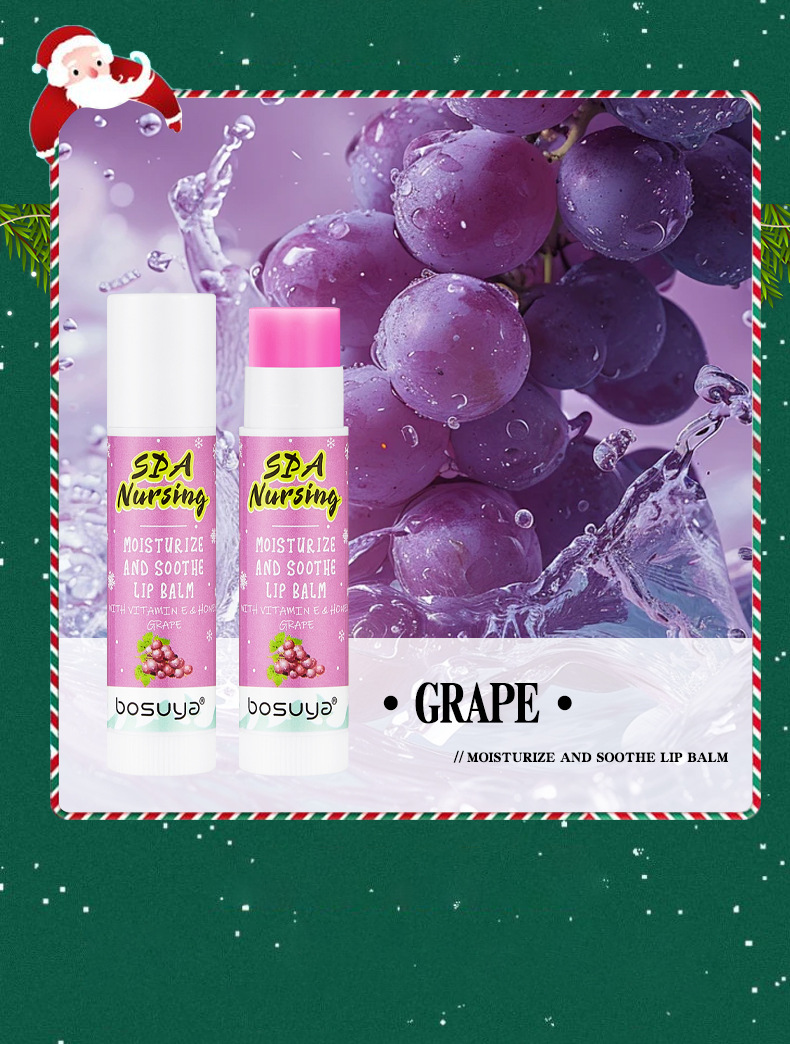 【 Cross-border Exclusive 】bosuya Christmas Lip Balm Hydrates, moisturizes, prevents dryness and cracking, and reduces lip lines. A bestseller on Amazon pic 18