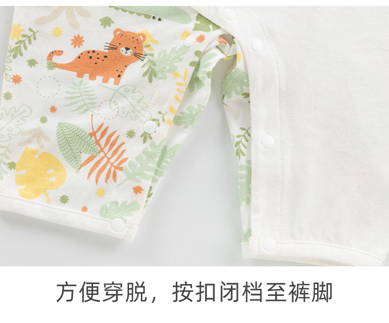 Summer thin pure cotton one-piece suit for newborn babies, new baby dress for boys and girls to crawl out, monk dress pic 10