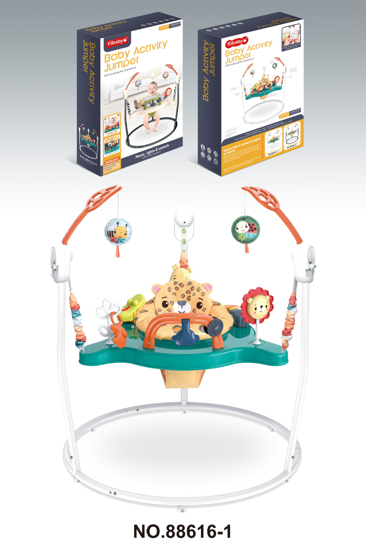 Cross-border baby jumping chair, fitness frame, music toy, newborn baby jumping park, multi-functional jumping swing pic 10