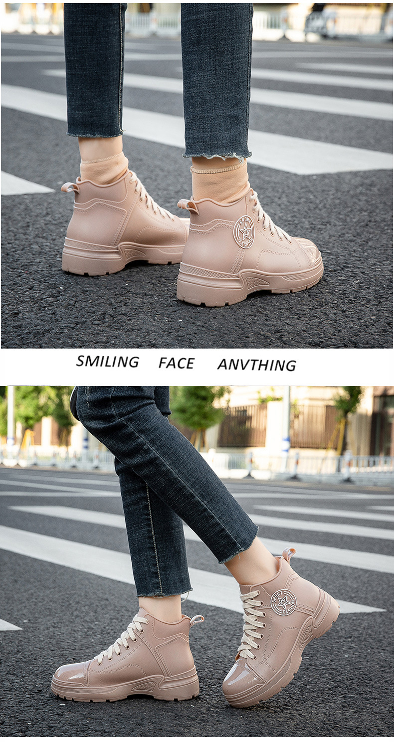 时尚女款防水雨鞋防滑雨靴短筒新款韩版休闲外穿套脚胶鞋外贸跨境详情11