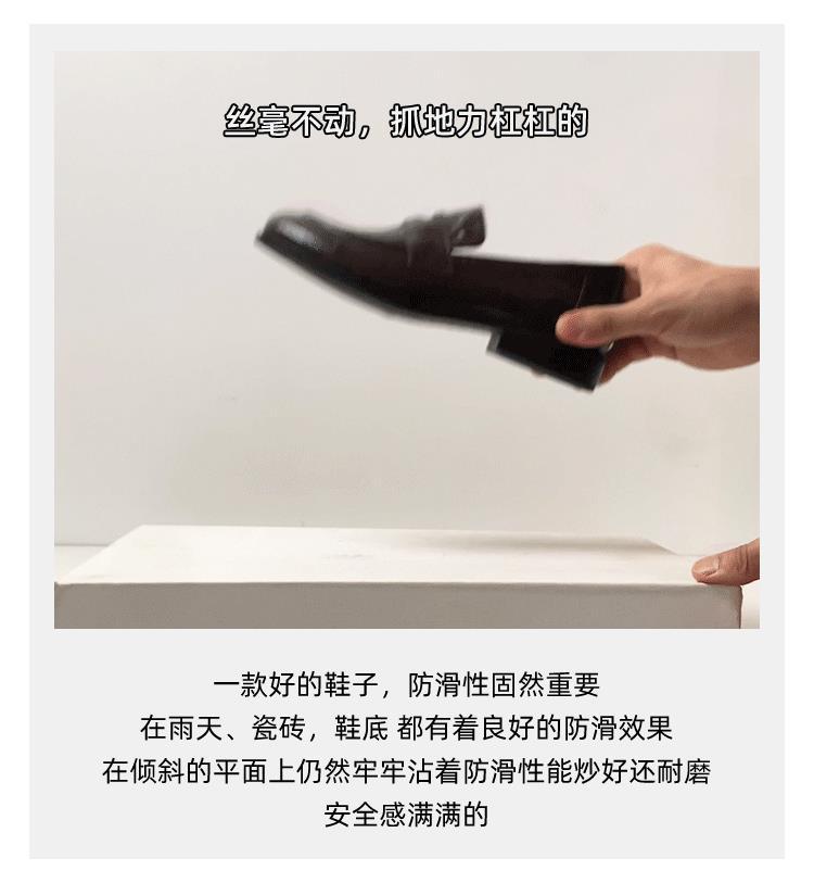 羊皮版~复古真皮一脚蹬懒人鞋女粗跟平底单鞋英伦风小皮鞋乐福鞋详情12