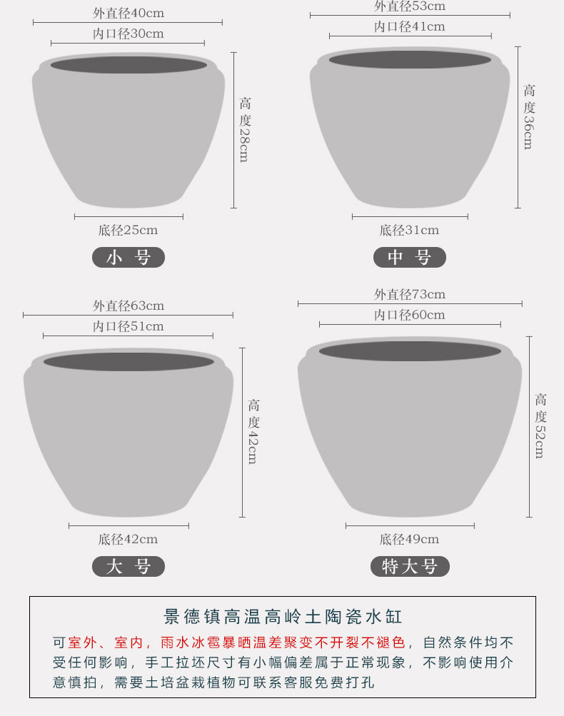 庭院大缸景德镇青花瓷水缸金鱼缸荷花碗莲睡莲盆乌龟缸酒店甲悟瑞详情5