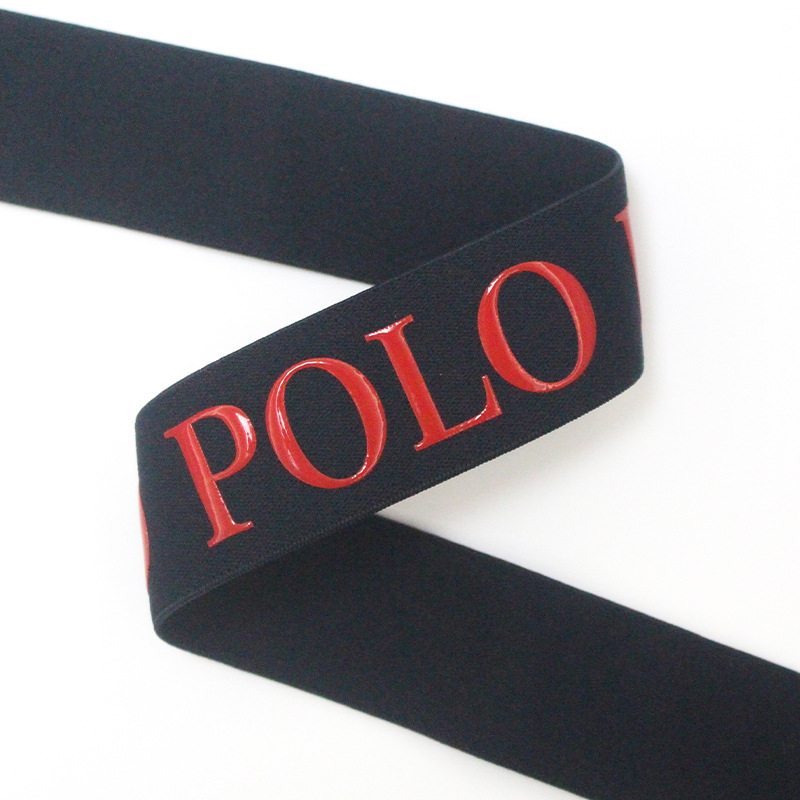 Factory-customized epoxy resin LOGO letter elastic band, silicone rubber band, underwear elastic band, waistband, anti-slip design pic 6