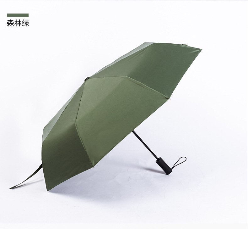 节节收防回弹雨伞黑胶防晒伞时尚简约小清新全自动晴雨两用三折伞详情15
