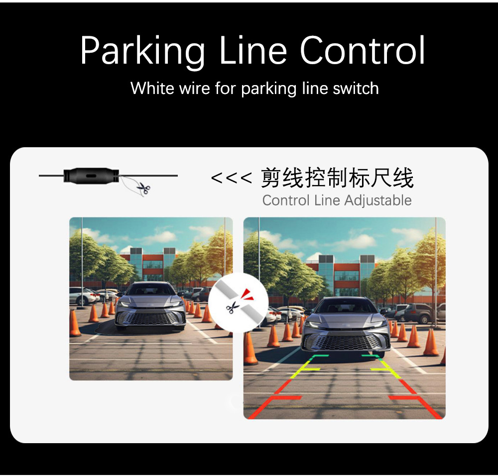 TVI vehicle-mounted camera 170° Adhesive type, no need for drilling, high-definition night vision, waterproof, universal reversing camera pic 5