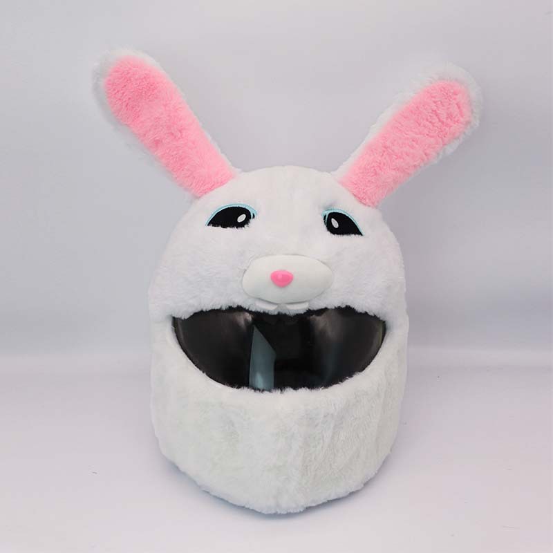 万圣节兔子毛绒摩托机车头盔套卡通头盔饰品帽炸街保护套恐怖潮流详情14