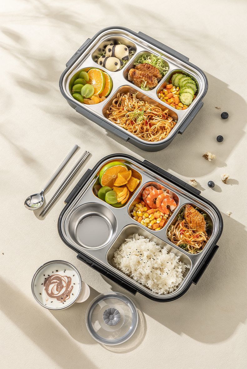 Huihai 316 stainless steel lunch box, specifically designed for students and office workers, is a microwave-safe compartments Japanese bento box pic 31