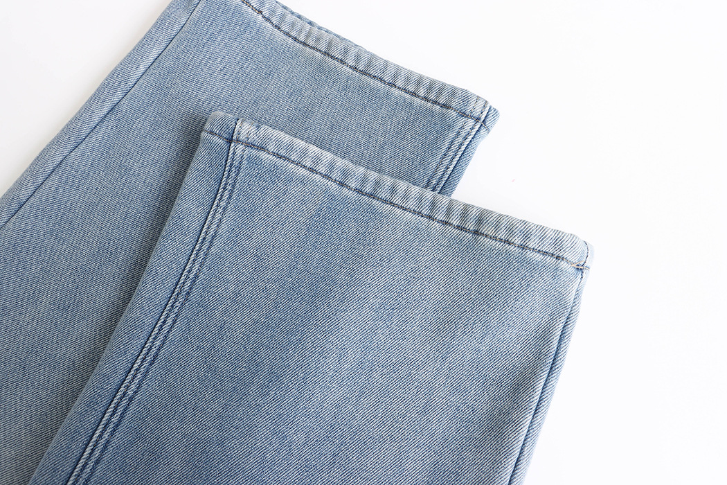 司南修腿型天菜含腰带挂件水洗浅蓝窄版直筒加绒牛仔裤SN8358详情58