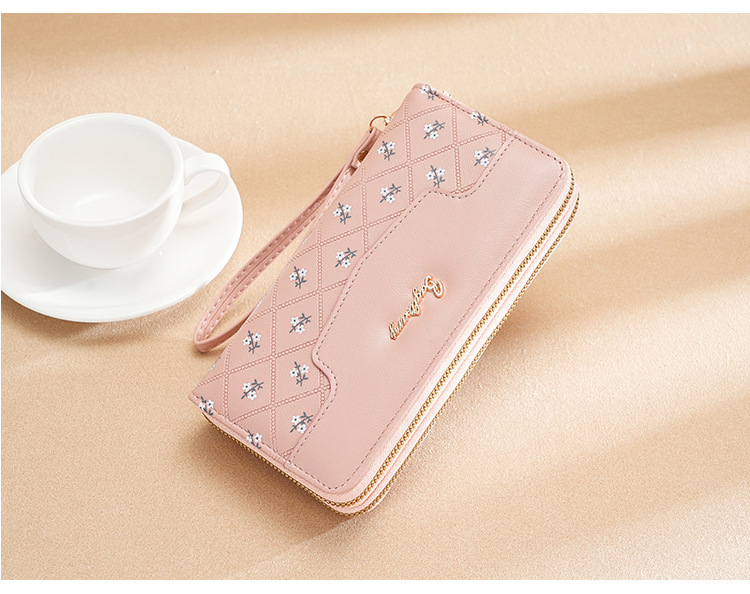 钱包女生长款新款韩版简约拼接手拿包wallet零钱包卡包女士高级感详情37