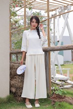 The new spring and summer Hanfu Song Dynasty dress is versatile and slimming. The improved Song Dynasty style halter three-piece set by Changgan Temple for women pic 25