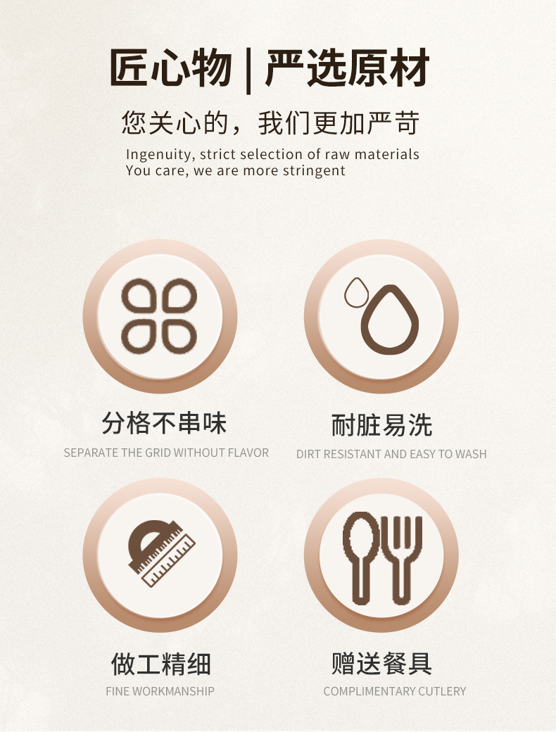 学生分格饭盒带盖微波炉加热外出餐盒卡通保鲜盒上班族轻食便当盒详情9