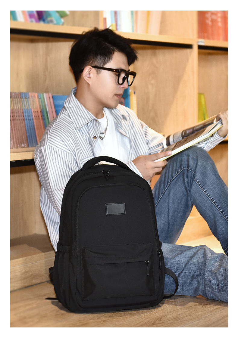 双肩包设计感小众学生初中生大容量日系韩版书包潮流时尚背包双肩详情25