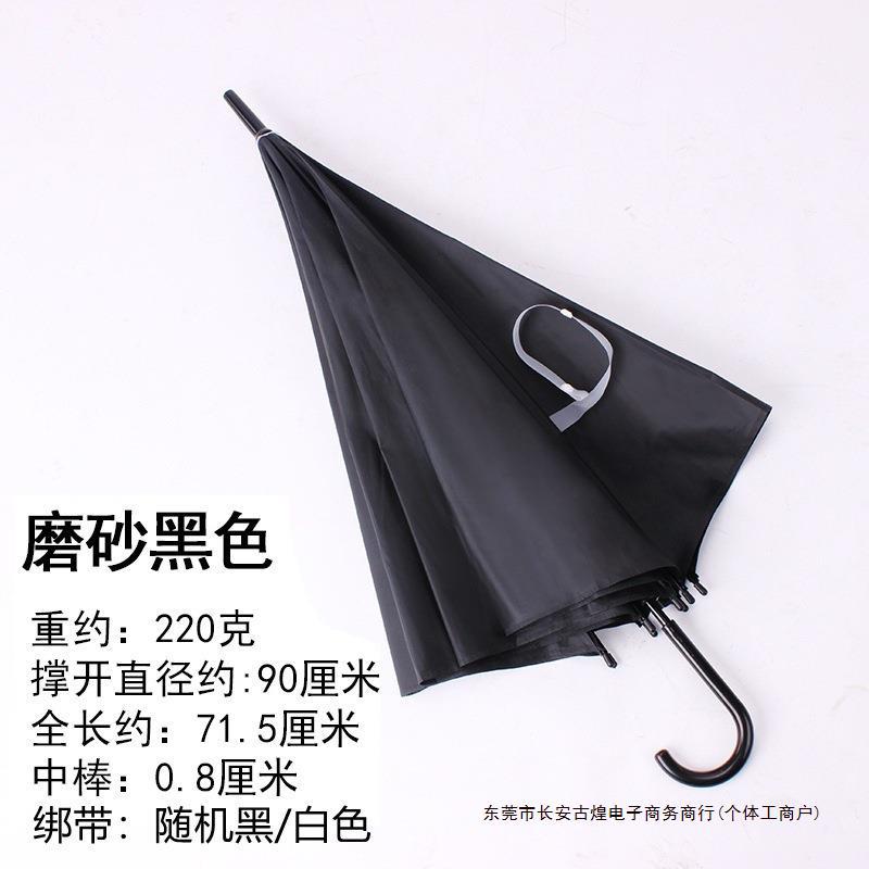 黑色雨伞厂家批发伞塑料透明雨伞长柄伞印刷广告伞小白伞详情5
