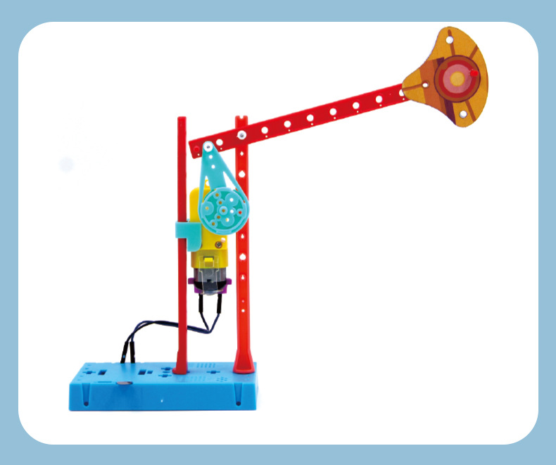 儿童 创意发明手工材料包科学实验教具diy科技小制作抽油机磕头机详情9