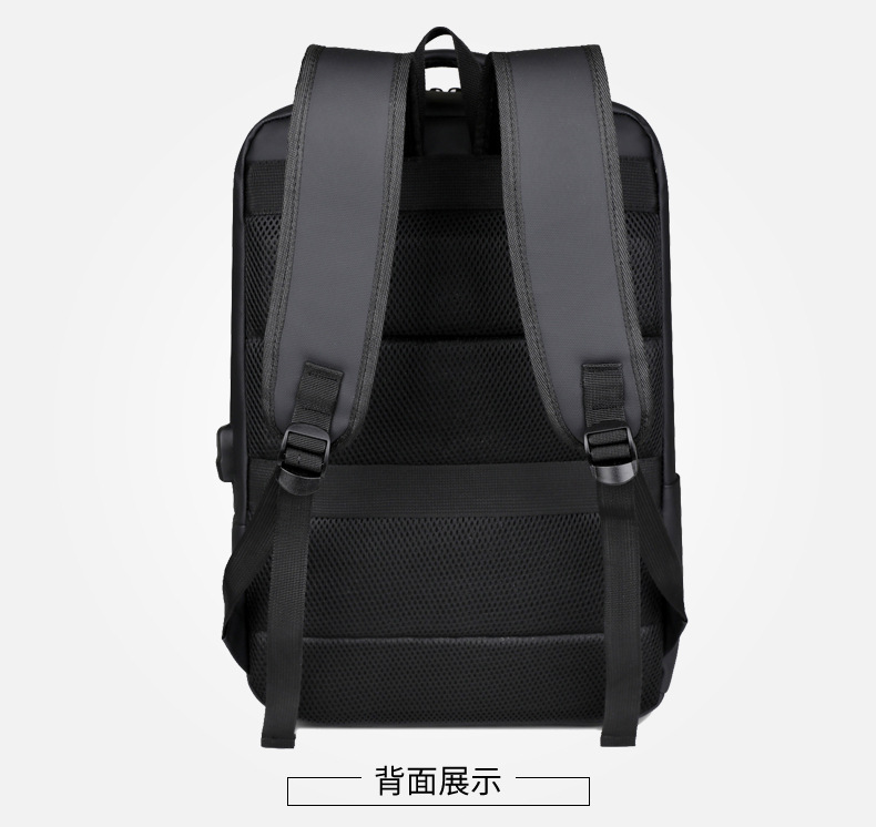 跨境商务背包电脑包男士高级感简约双肩包百搭学生大容量旅行包详情19