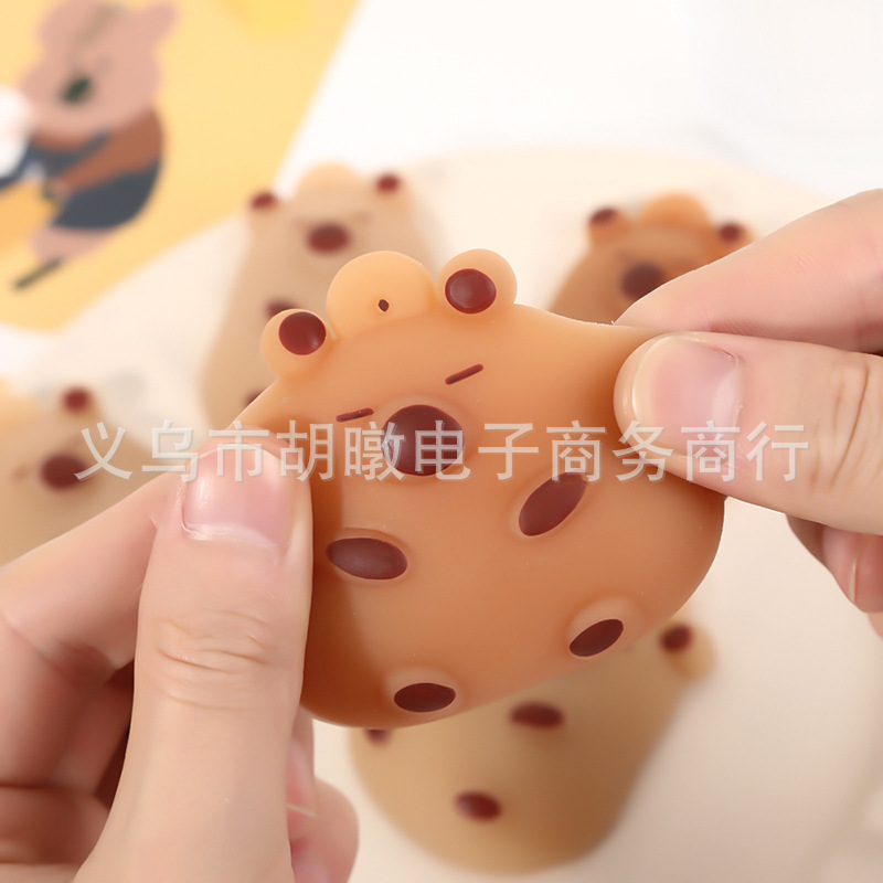 儿童卡皮水豚团子捏捏乐 TPR软胶可爱水豚君公仔减压玩具发泄玩具详情2
