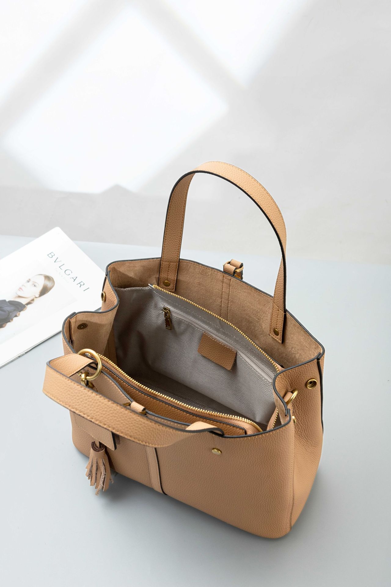 真皮手提包女头层牛皮托特包大容量水桶包真皮女士包包单肩斜挎包详情68