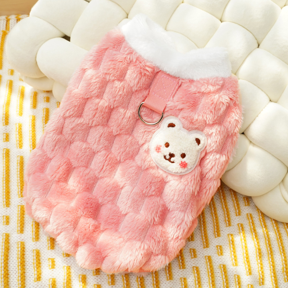 New autumn and winter collection of dog towing clothes, Bichon Frise pet, Teddy, Schnauzer cat supplies with fleece for wholesale pic 6