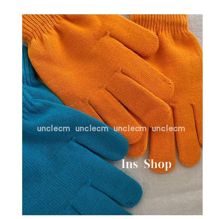 ins candy-colored gloves for warmth and cold protection in autumn and winter, solid color, versatile, student woolen knitted, couple cross-border bestsellers pic 41