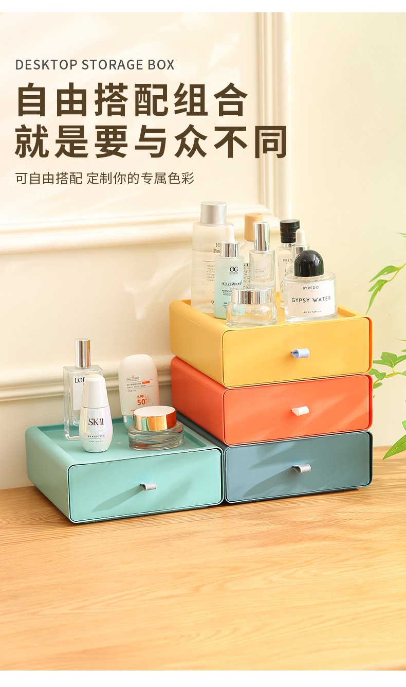 Drawer-type desktop storage box, storage box, office desk rack, organizing cabinet, wholesale organizing box pic 7