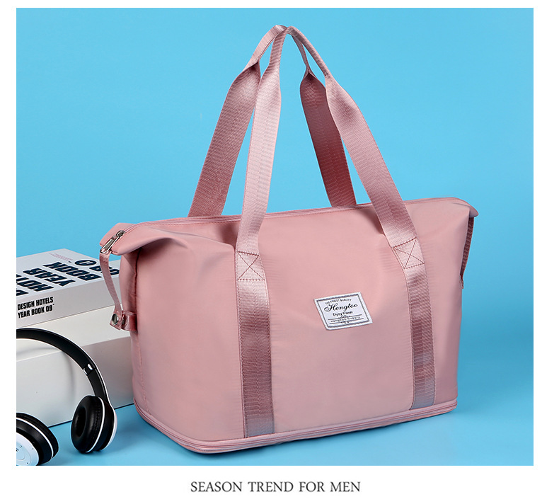 A new dry-wet separated luggage bag and a large-capacity multi-functional portable fitness bag that can be stored in a suitcase with a pull handle pic 17