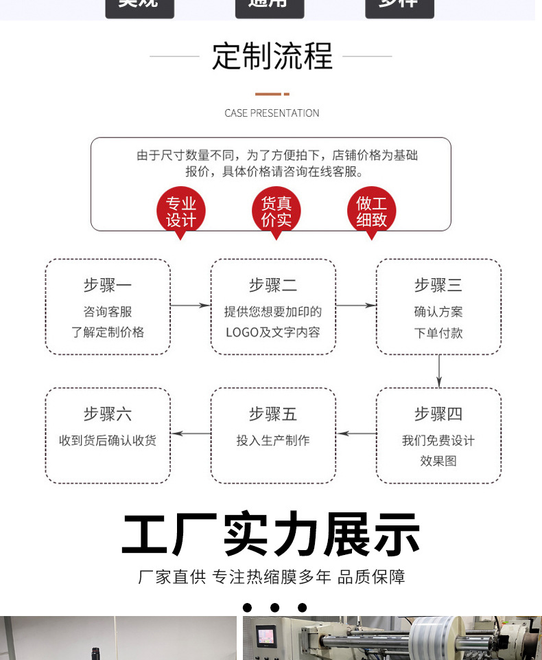 热收缩膜透明交联包装膜化妆品 pof热缩膜饮料瓶口塑封膜标签膜详情14