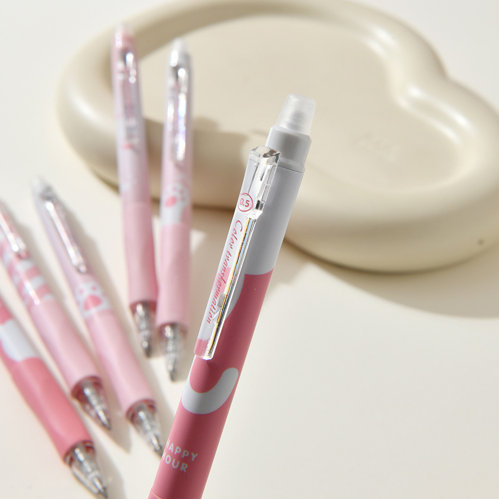 Chenxi Cat Paw Erasable Color-changing Pen 6-piece Set, Soft rubber case Planner Pen, Drawing Pen, Gel Pen, Colorful Creative Erasable Pen pic 19