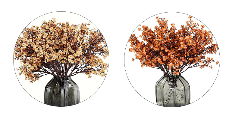 跨境爆款5叉满天星腊梅把束仿真花婚礼手捧花家居装饰布景插花详情8