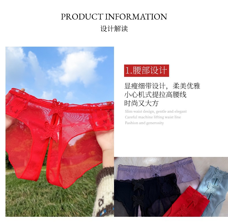 2026 New style lace high-end sexy high-waisted seamless lace underwear for girls, pure and alluring triangle pants for women pic 11