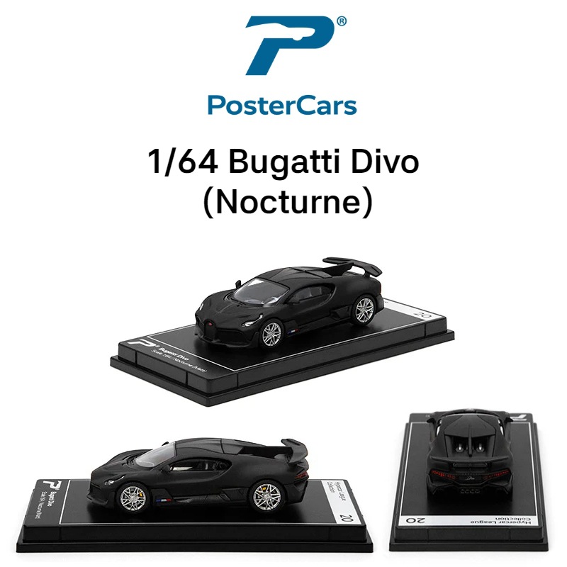 Postercars合金车模1:64超级跑车赛车玩具车模滑行收藏摆件挂卡详情20