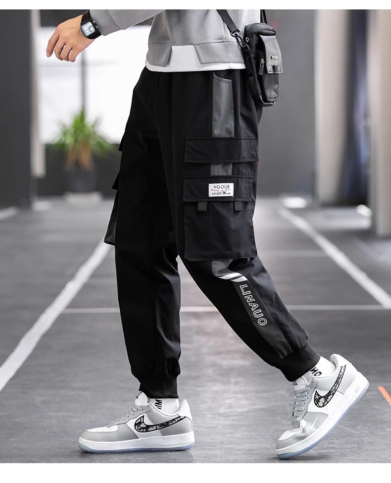 工装裤男士宽松大码男裤夏季2024新款胖子肥佬休闲束脚裤子男秋季详情27