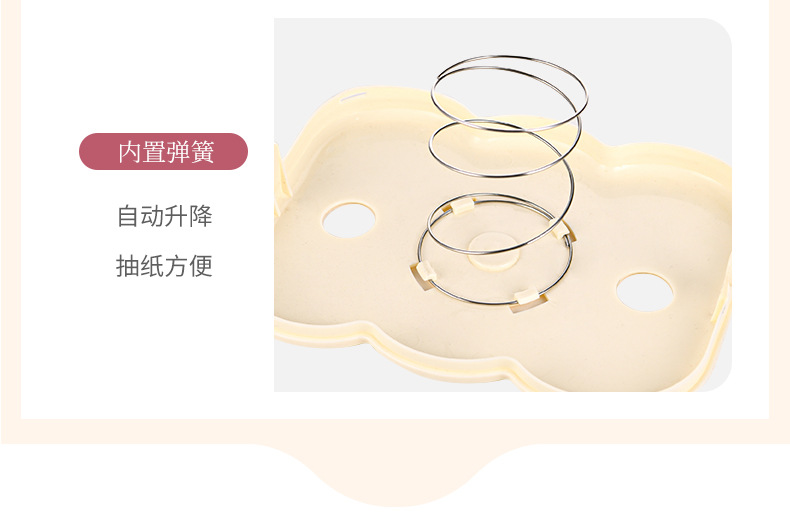 奶油风壁挂纸巾盒家用高颜值ins抽纸盒客厅卫生间法式云朵收纳盒详情12