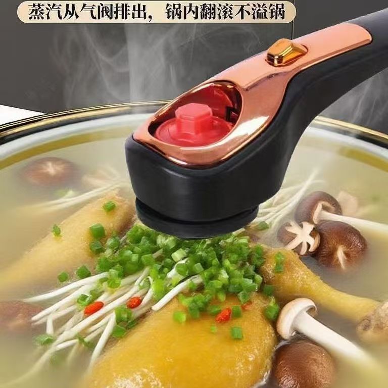 New enamel enamel micro-pressure pot 7L large capacity, flat-bottomed thickened double-ear enamel stew pot and soup pot, large capacity for household use pic 5