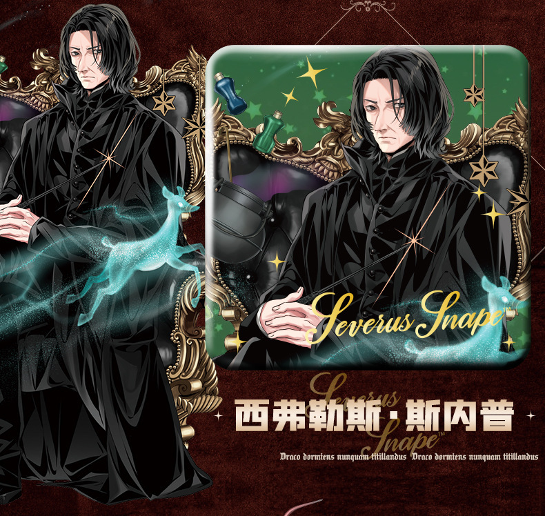 正版哈利波特方吧唧坐姿系列徽章斯内普马尔福徽章吧唧盲边谷子详情8